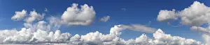 Cumulus clouds in blue sky, cumulus clouds