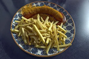 Currywurst with french fries, Bavaria