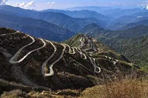 Curvy Roads Between India and China Sikkim India Asia