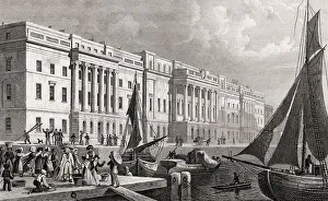 The Custom House, London, UK, illustration by Th