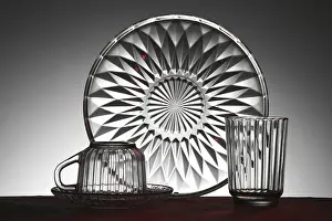 Cut crystal Glass set of cut crystal glass crockery