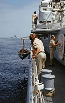 Cutter manoeuvre, soldiers, 56th foreign training voyage