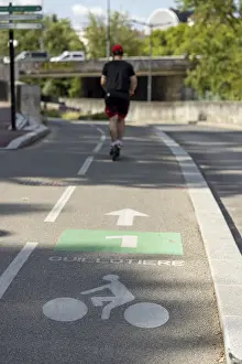 Cycle track no. 1 in the direction of Guillotiere