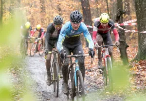 Cyclist at a cross-country race in Magstadt