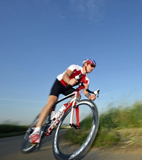 Cyclist, professional racing bike