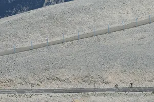 Cyclist riding on Mont Ventoux, Provence, France