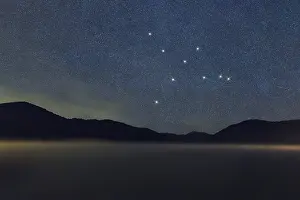 Cygnus star constellation, Night sky