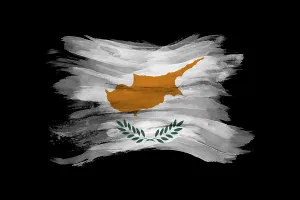 Cyprus glitter flag, national flag