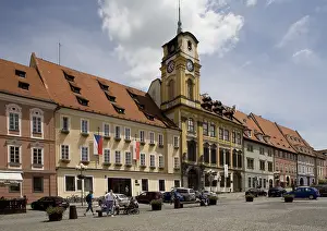 Czech Republic Rep Cheb/Eger. Market square with town hall