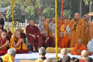 The Dalai Lama and other high dignitaries such as the Karmapa