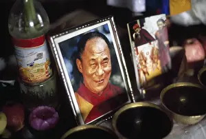 Dalai Lama postcard, Thikse Monastery