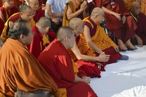 Category Buddhism Prints: The Dalai Llama and other high Buddhist dignitaries and scholars as the Karmapa