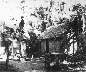 Damage caused by riots between Hindus and Muslims in Noakhali East Bengal, November 1946, India, Asia