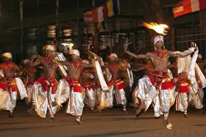 Dance troupe, Kandy Dancers in traditional costumes