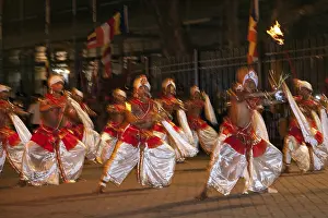 Dance troupe, Kandy Dancers in traditional costumes