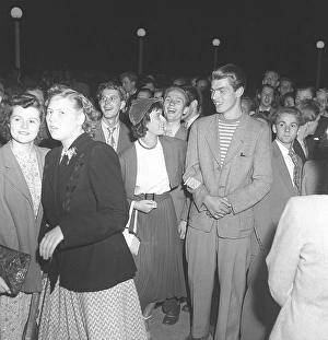 Dancing in the 1940s. Young people at a dance event