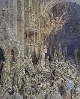 Dandolo of Venice calls on the people to go on crusade