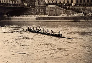 Danube canal Regatta, historic photo from 1935