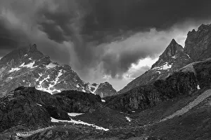 Dark clouds over the Valais Alps