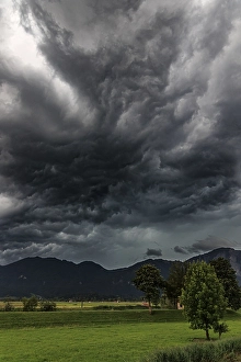 Category Mountain Landscapes Prints: Dark storm clouds during a thunderstorm