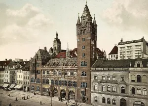 Das Rathaus von Basel, Schweiz