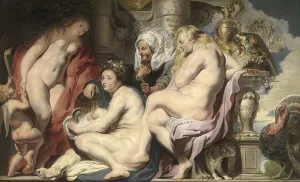 The daughters of Cecrops in search of the child Erichthonius