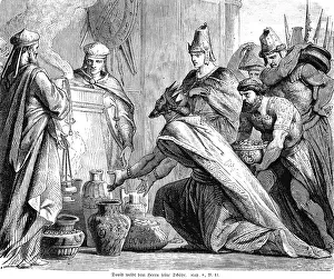David consecrates his treasures to the Lord