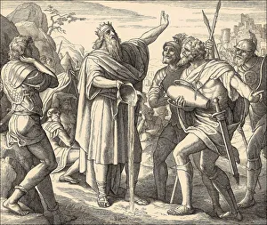 David pouring out the water, Old Testament