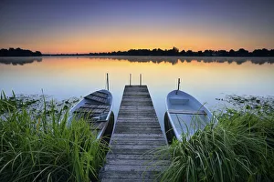 Dawn at the lake Grosser Muellroser See
