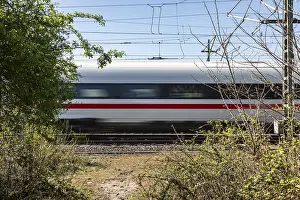 DB ICE train during the journey