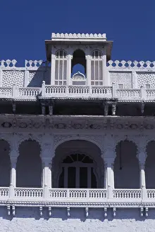 Decorated balcony of palace, Kota