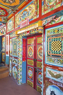Decorated house entrance, Shuzheng Tibetan village