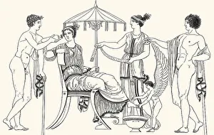 Decorating the bride in ancient Greece