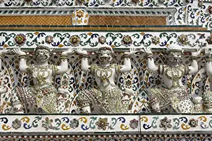 Decorations of Wat Arun temple, Bangkok, Thailand