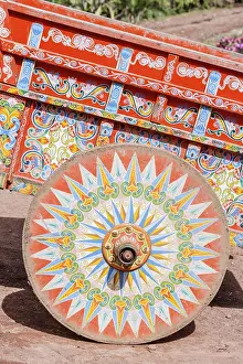 Category Wildlife DE Prints: Decorative ox-cart, Costa Rica, Central America