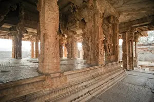Category Historic EN Prints: Decorative pillars carving at vitthal temple