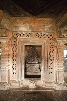 Category Historic EN Prints: Decorative pillars and walls of kamala narayana temple in degaon