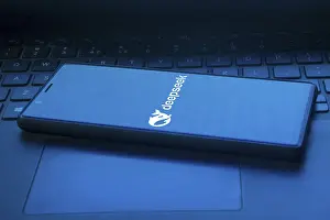 Category Historic EN Prints: Deepseek Ai logo is displayed on smartphone