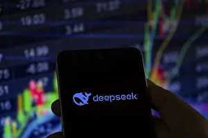 Category Historic EN Prints: Deepseek Ai logo is displayed on smartphone