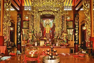 Deity at the magnificent and gold adorned altar