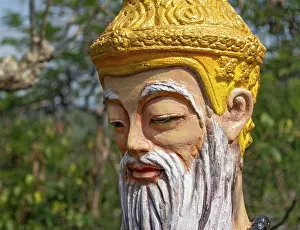 Category Buddhism Prints: Deity statue, Phousi or Phu Si Hill