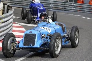 Delage 1500 from 1937, parade of vintage pre-war racing cars