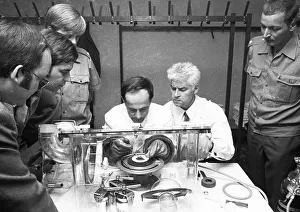 A delegation of scientists from the USSR visited Germany to exhibit space technology