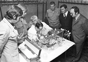 A delegation of scientists from the USSR visited Germany to exhibit space technology