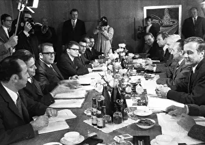 Delegations from the GDR with its leader Michael Kohl