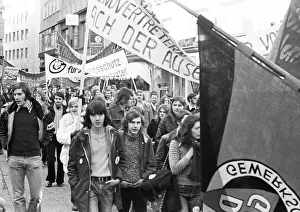 A demonstration initiated by the German Federation of Trade Unions (DGB) on 27 October 1973 in Cologne