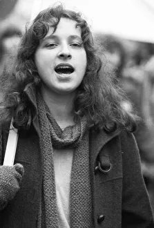Demonstration by woman and men on International Women's Day