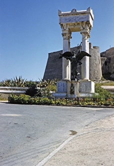 Denkmal fuer den Ersten Weltkrieg in Calvi, Korsika, Frankreich, Ende der 1950er Jahre