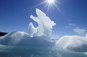 Denmark, Greenland, blue ice, ice landscape