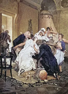 Dentist, treatment of a distinguished lady by two doctors